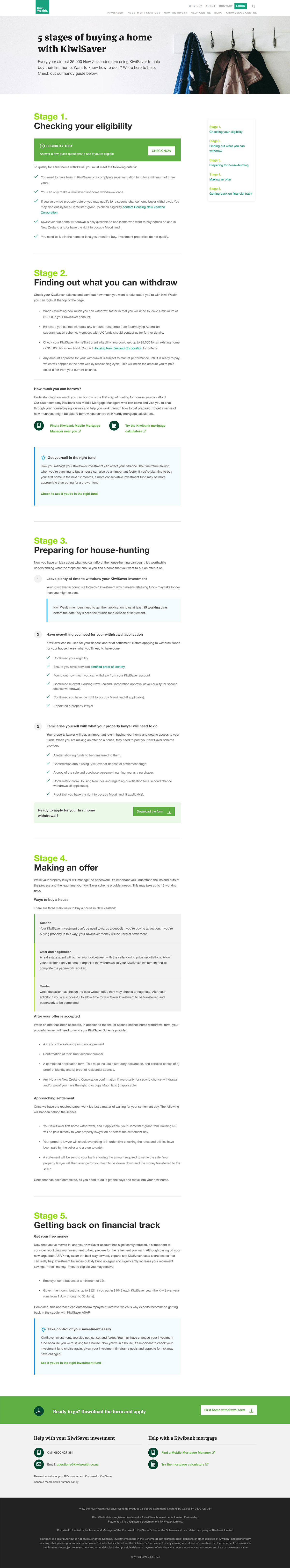 Kiwi Wealth First Home pages Sarah Grant